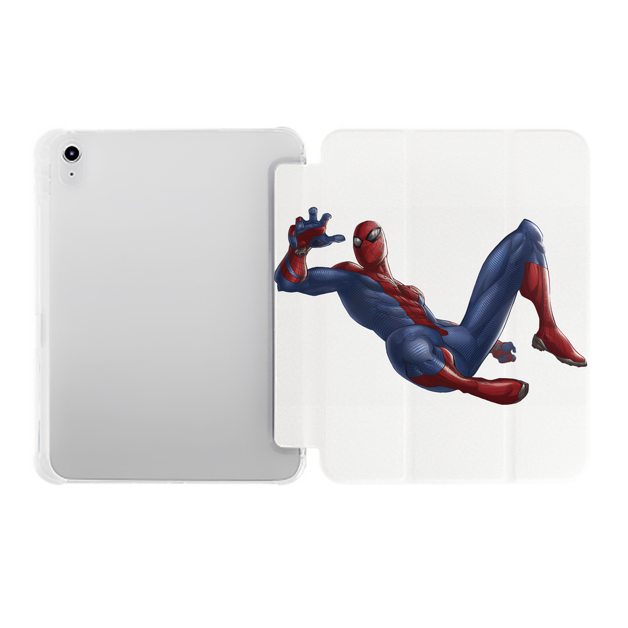 （画像用） Spider Man スパイダーマン IPad ケース ペン収納付き 三つ折りスタンド PUレザー×シリコン 対応機種9.5/10.5/10.9インチ
